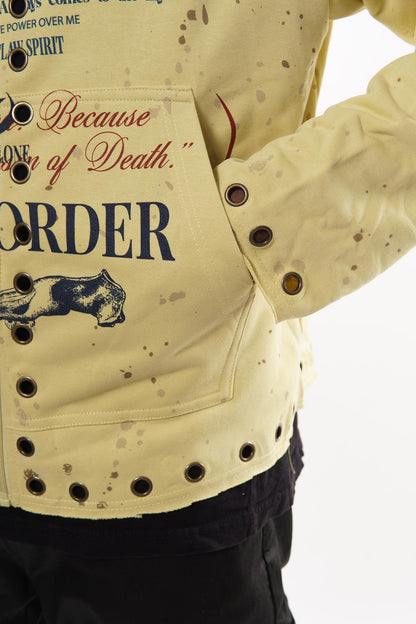 Don't sleep zip up hoodie Yellow by Dissorder - 5