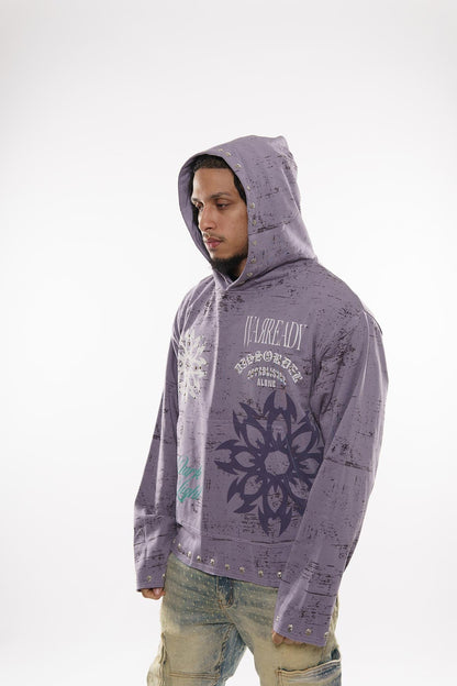 Warready pull over hoodie Lavender by Dissorder - 2