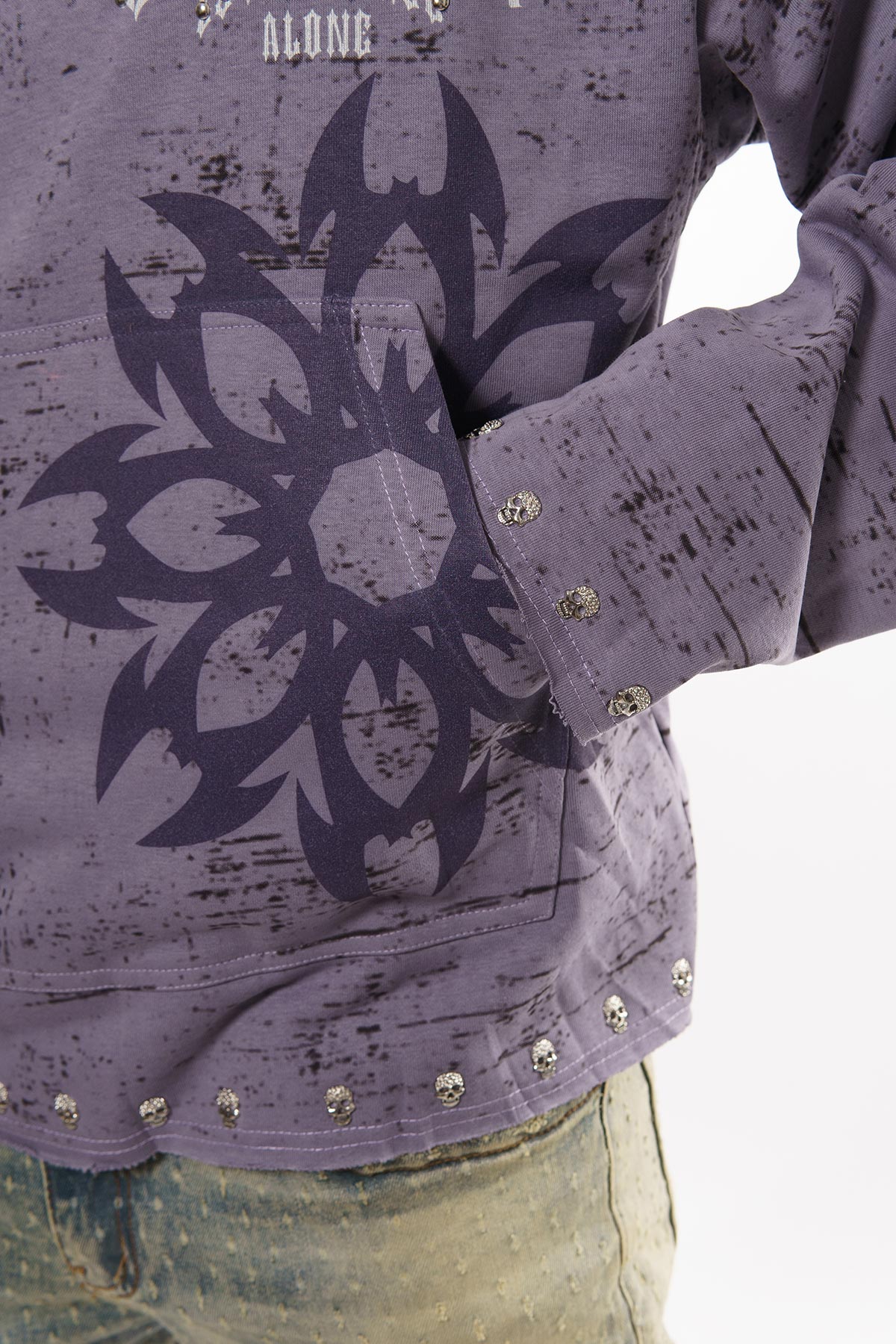 Warready pull over hoodie Lavender by Dissorder - 5