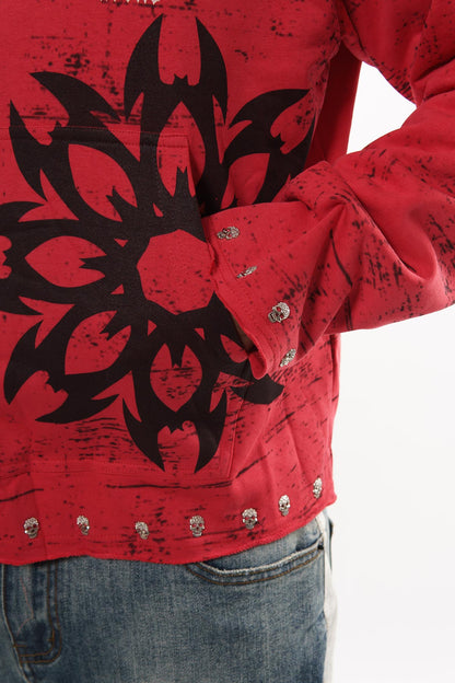 Warready pull over hoodie Red by Dissorder - 3