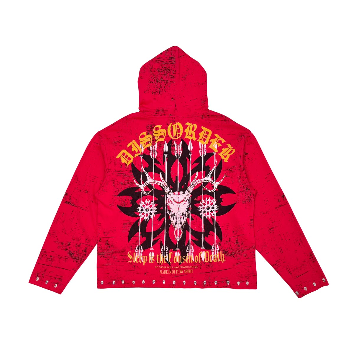 Warready pull over hoodie Red by Dissorder - 4