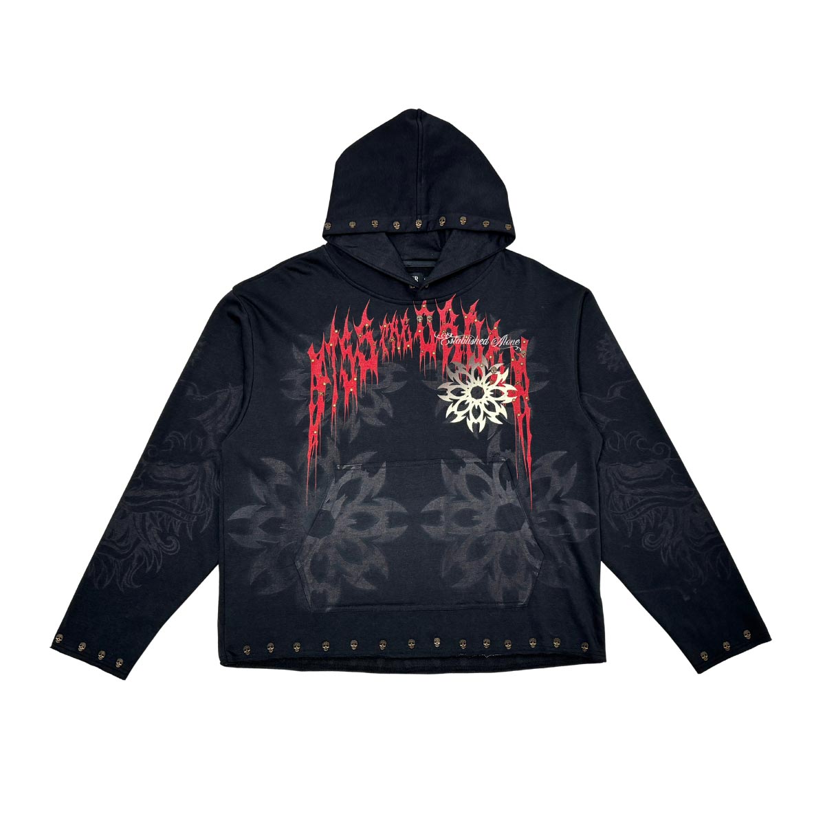 Guardian lion pull over hoodie by Dissorder, view 1