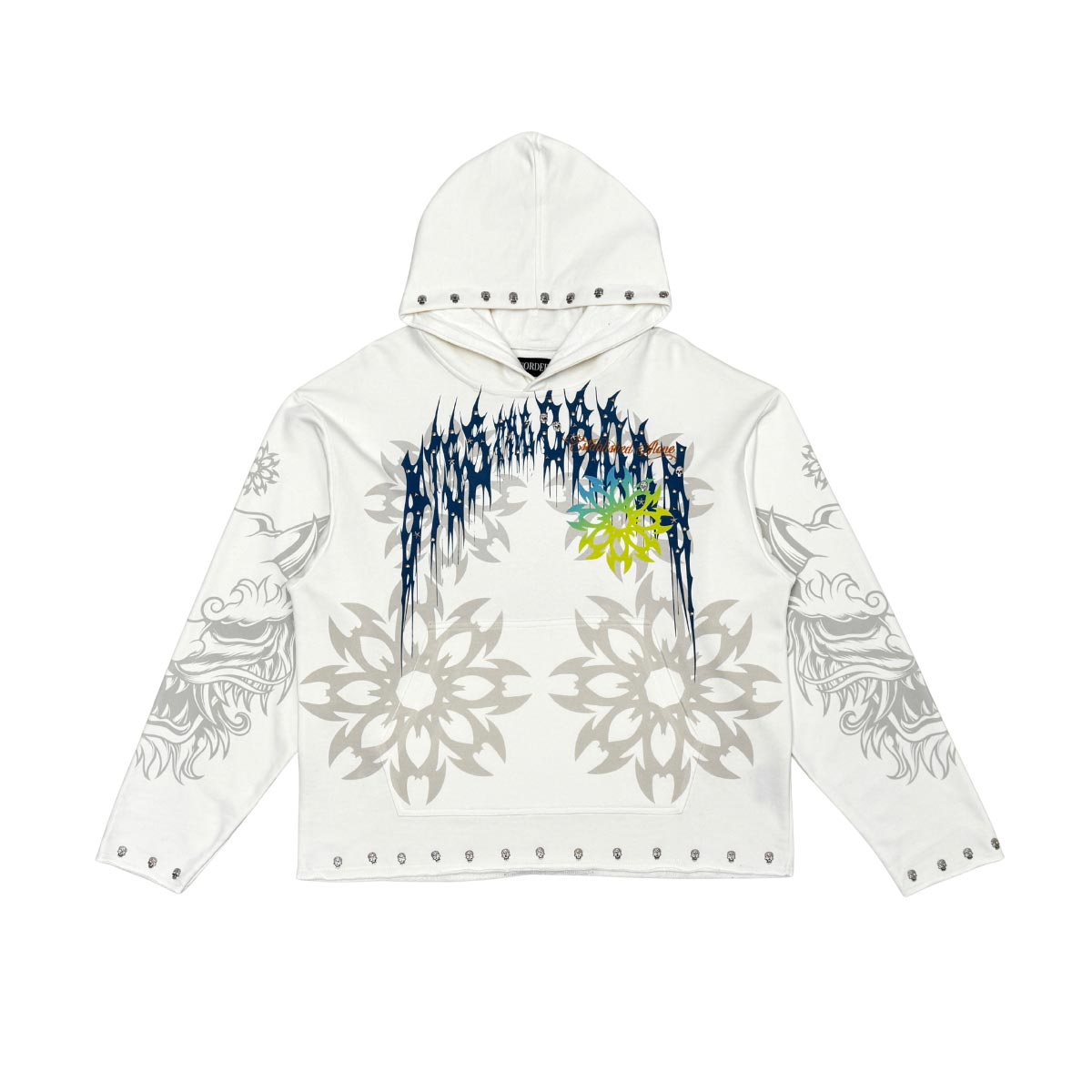 Guardian lion pull over hoodie