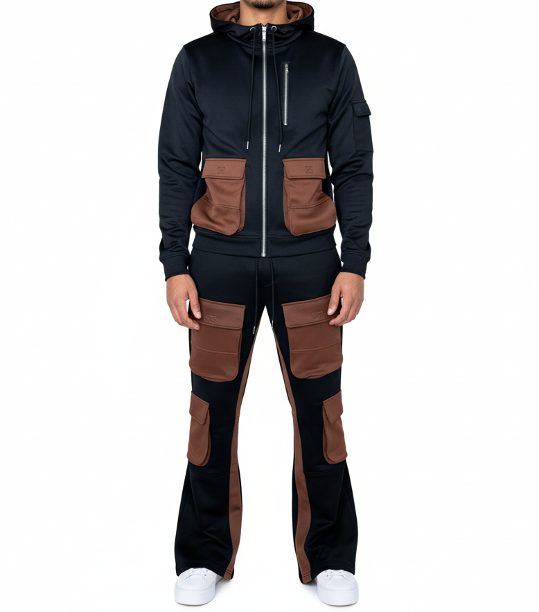 Two Tone Sweatsuit Set by Genuine, view 1