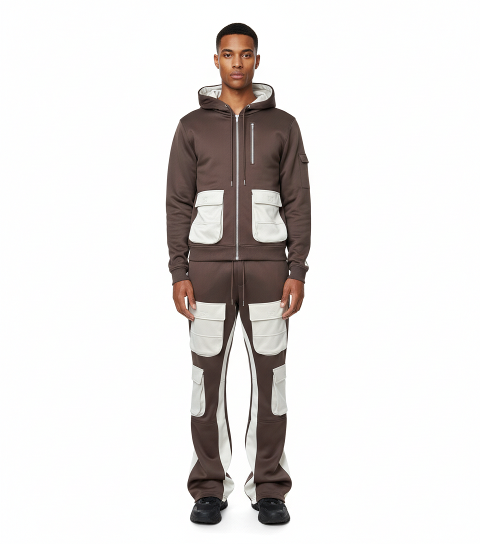 Two Tone Sweatsuit Set by Genuine, view 3