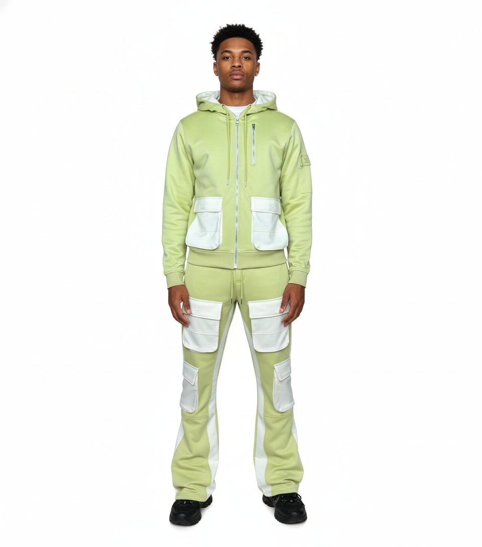 Two Tone Sweatsuit Set by Genuine, view 6