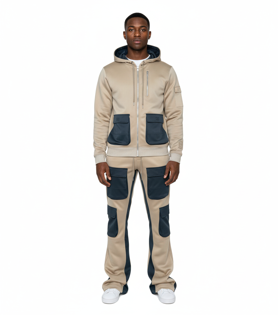Two Tone Sweatsuit Set by Genuine, view 7