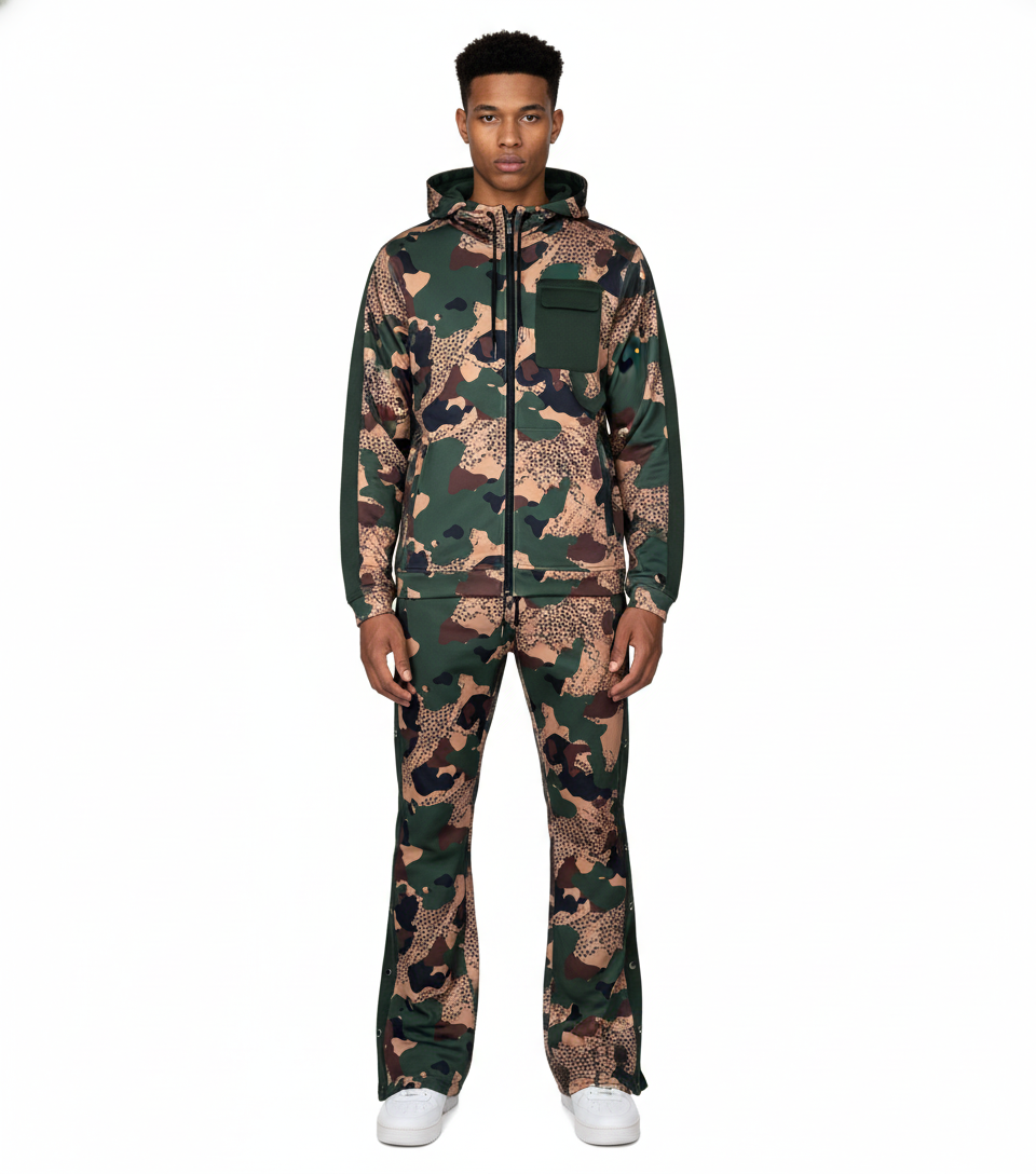 Two Tone Camo Track Suit