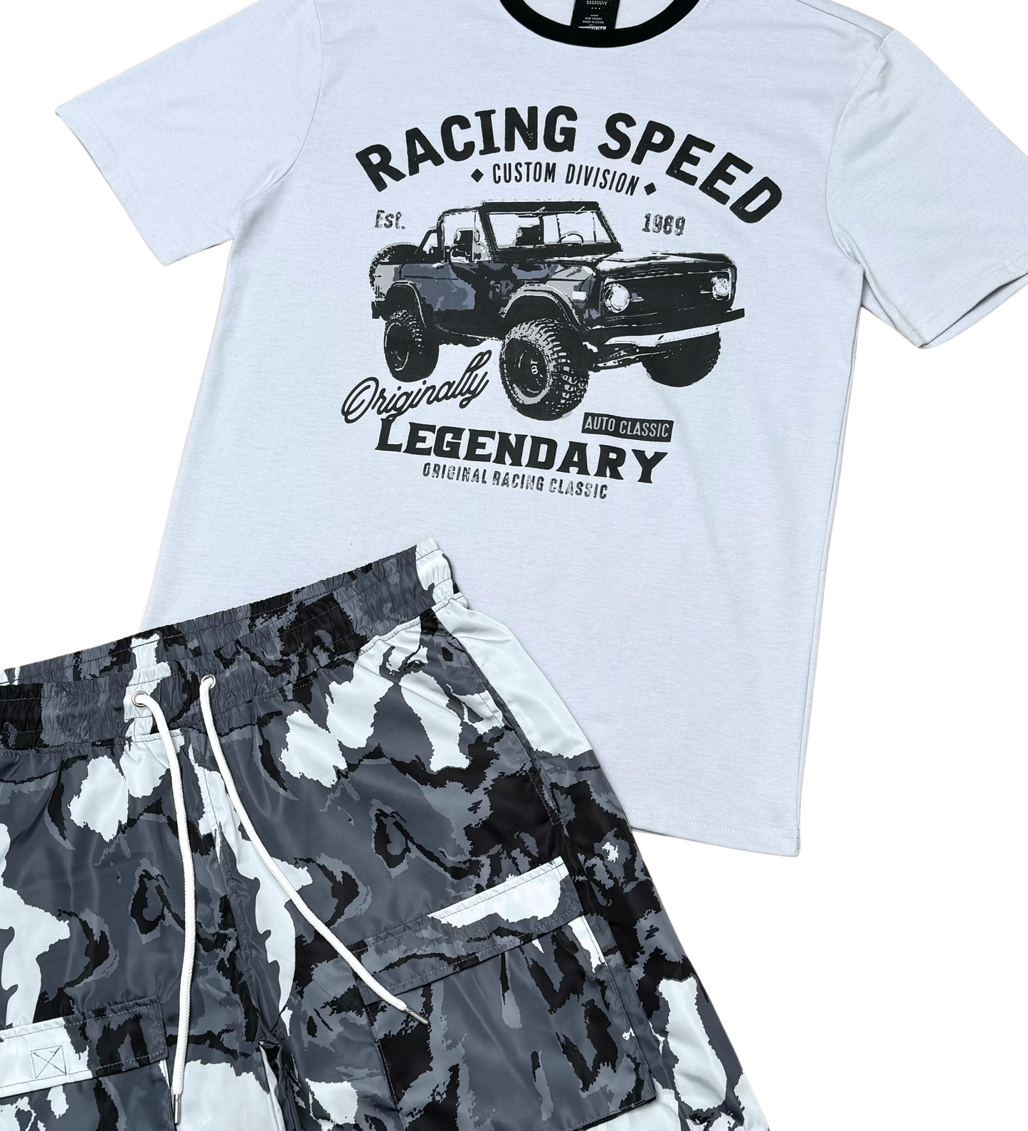 Racing speed tshirt short set