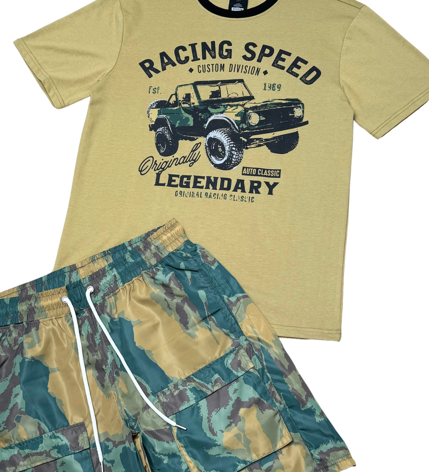 Racing speed tshirt short set