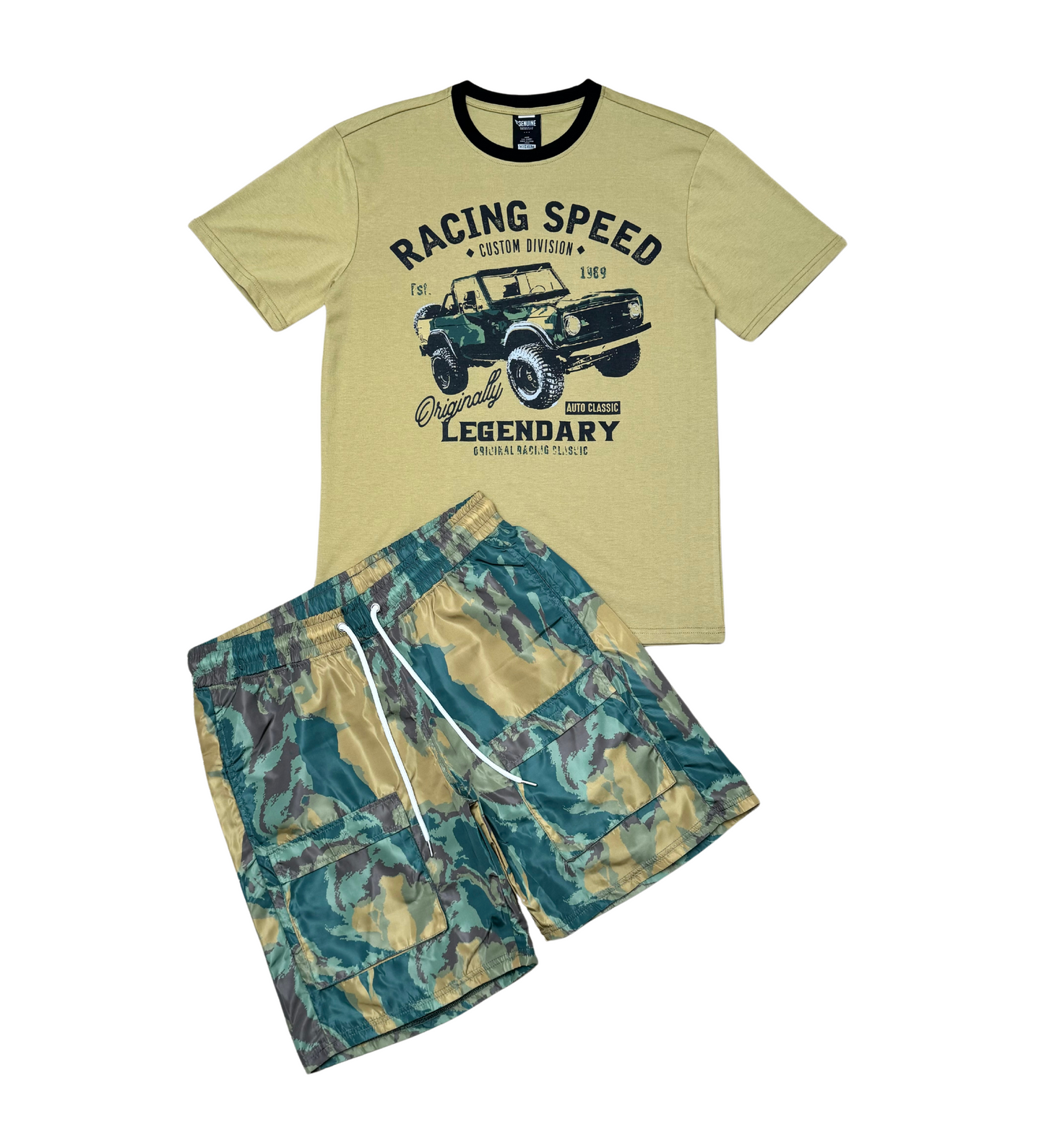 Racing speed tshirt short set