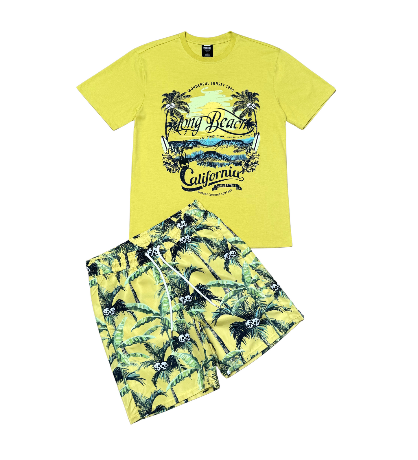 Long beach california tshirt short set