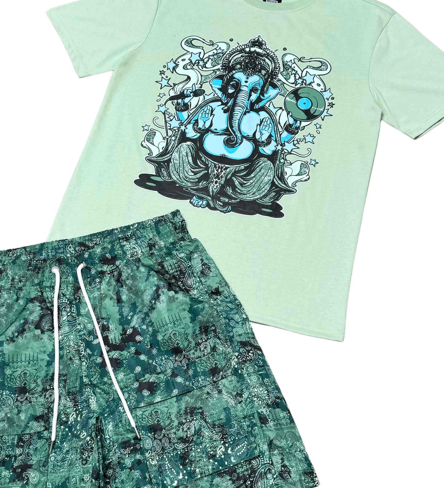 Ganesha tshirt short set