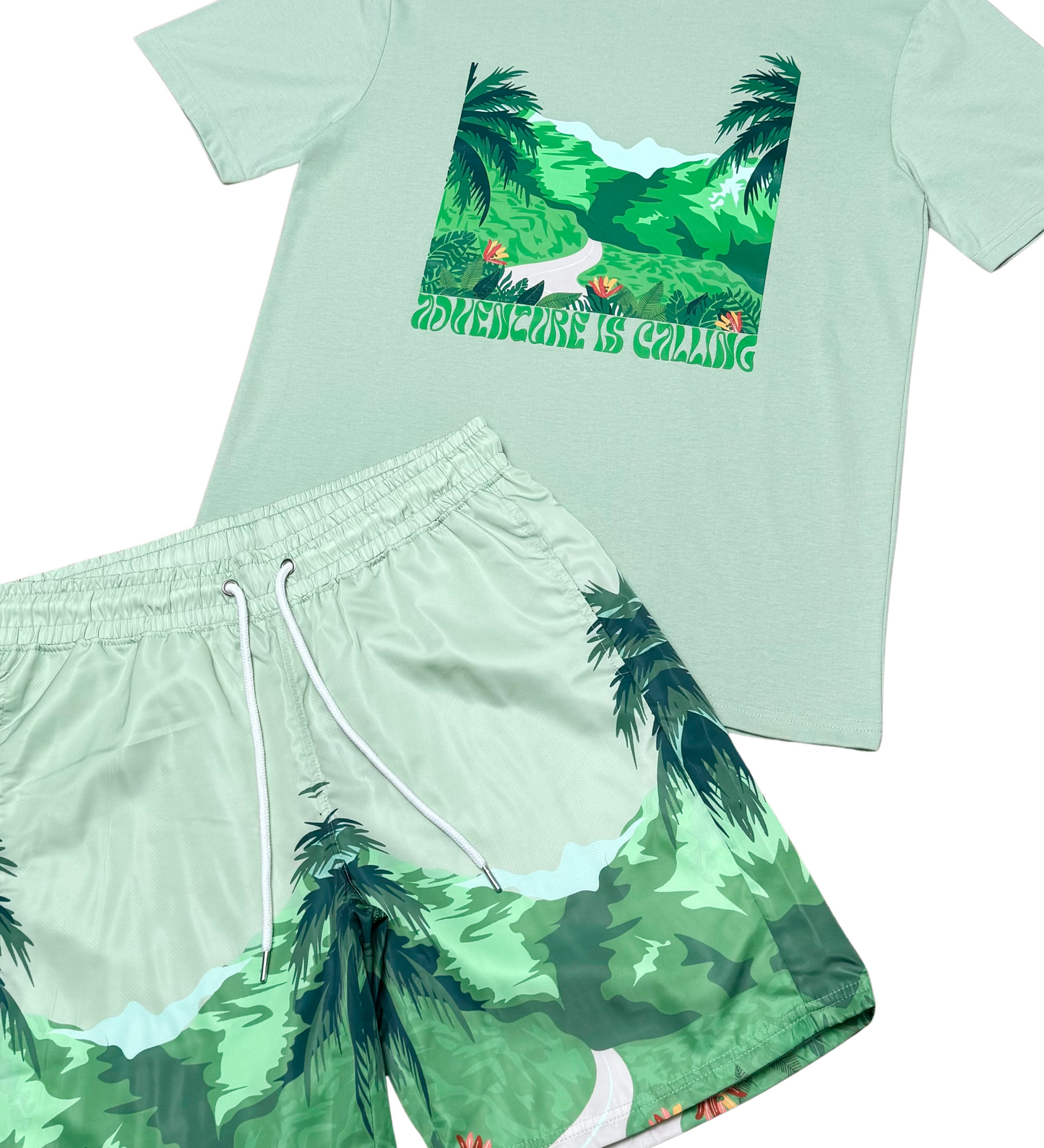 Adventure is calling tshirt short set