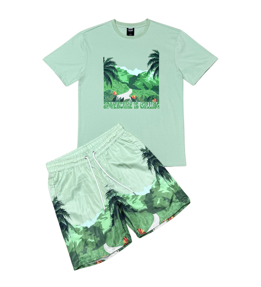 Adventure is calling tshirt short set