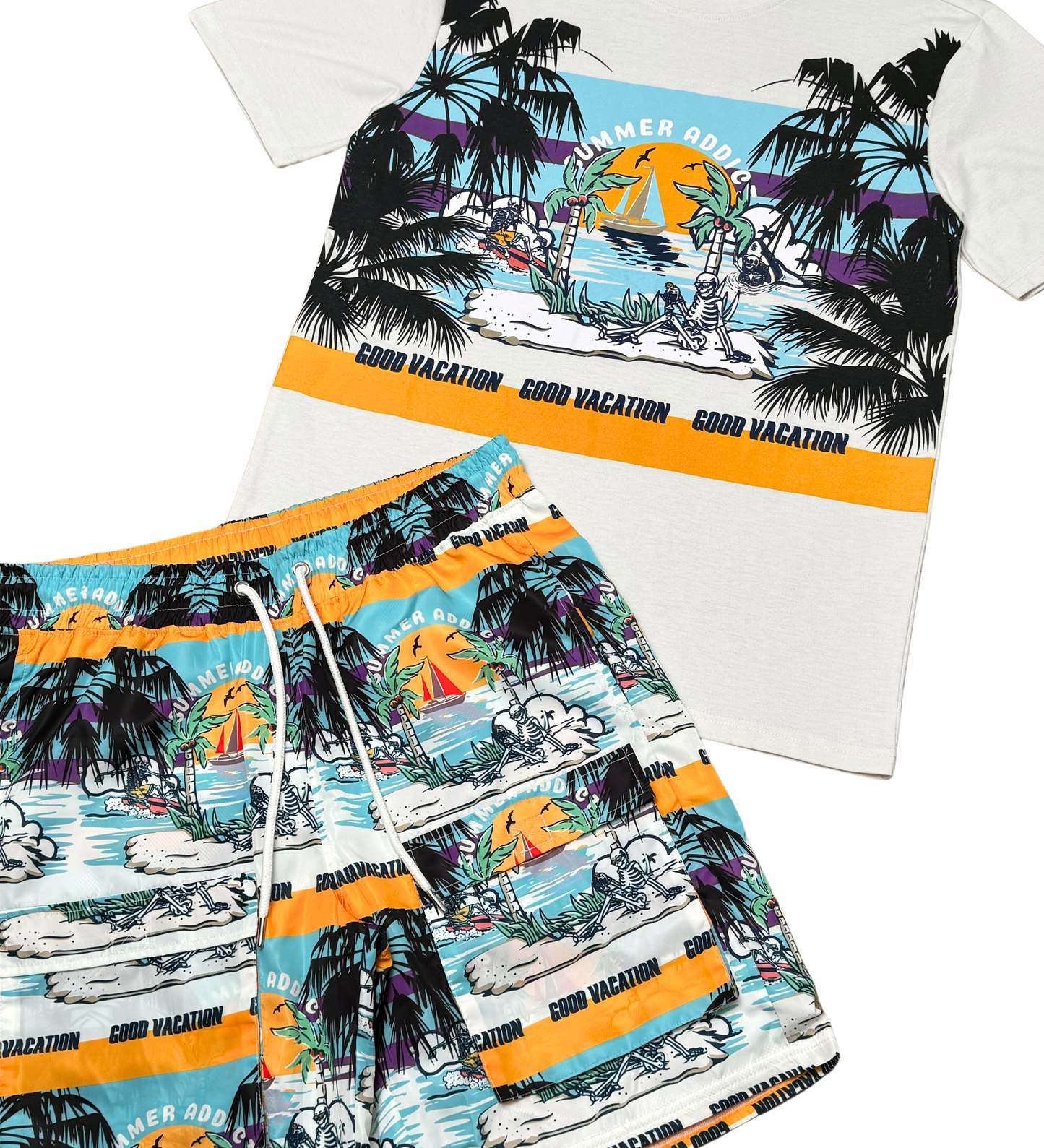 Good vacation tshirt short set