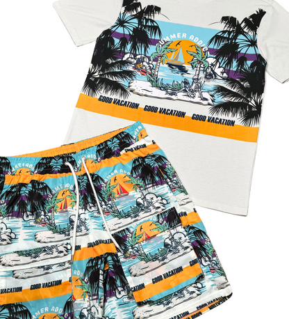 Good vacation tshirt short set