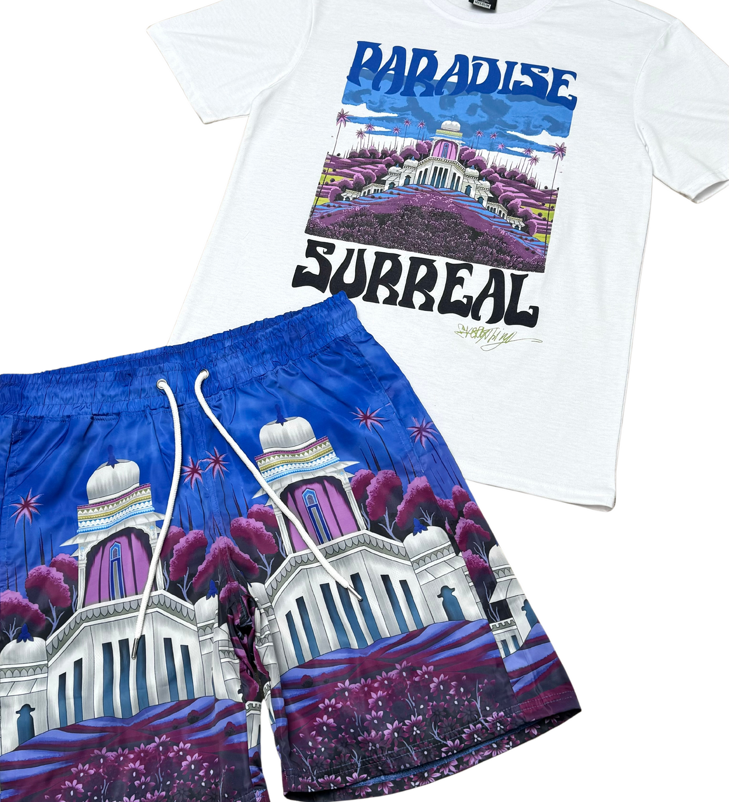 Paradise surreal tshirt short set
