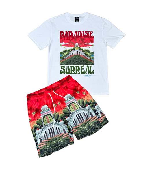 Paradise surreal tshirt short set