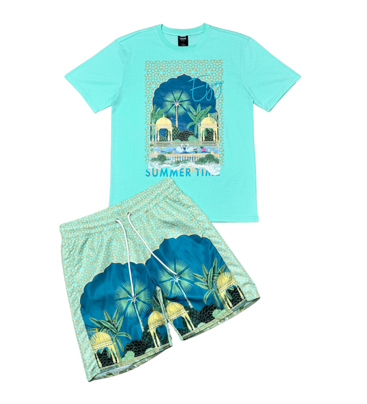 Summer time tshirt short set