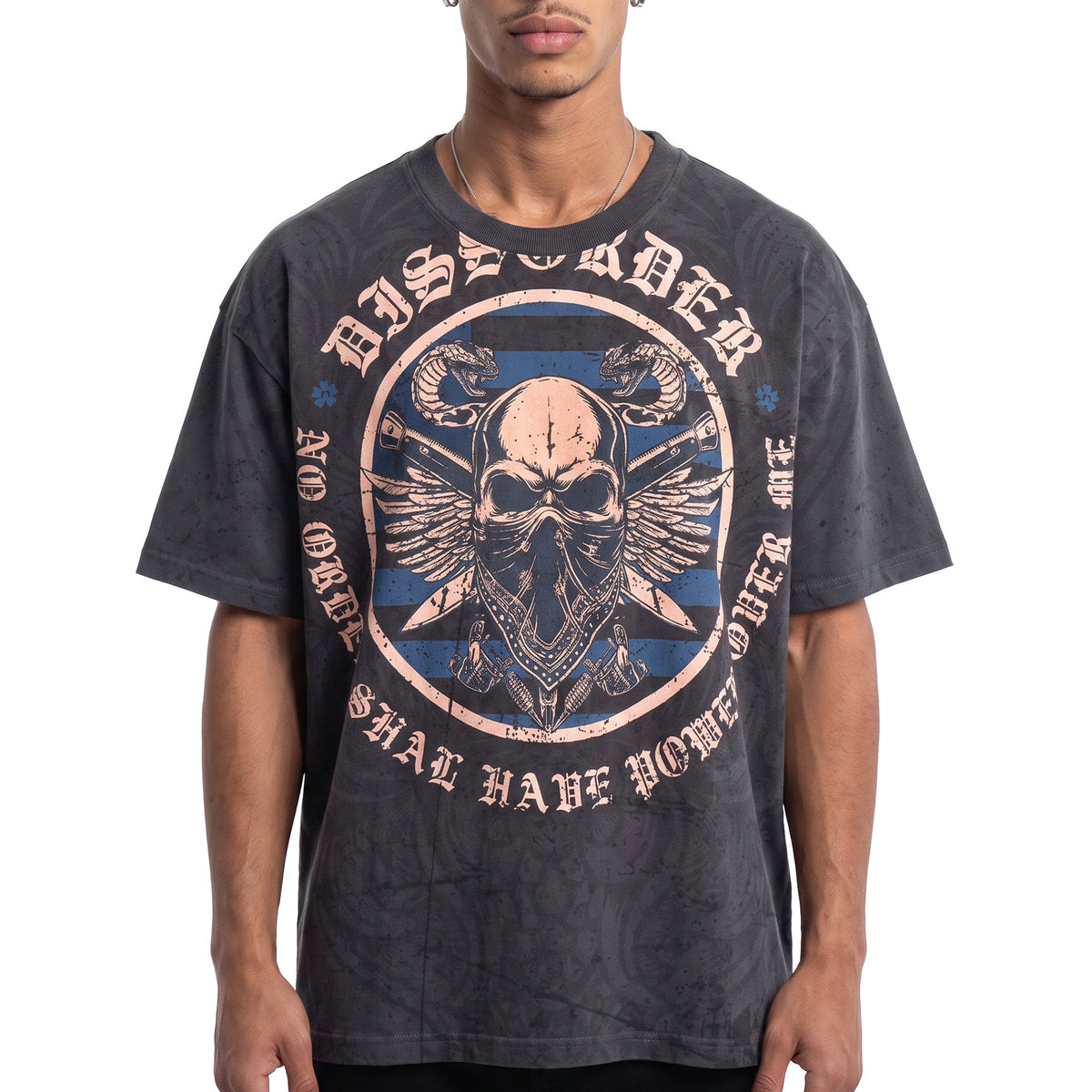 No power over me tee by Dissorder, view 2