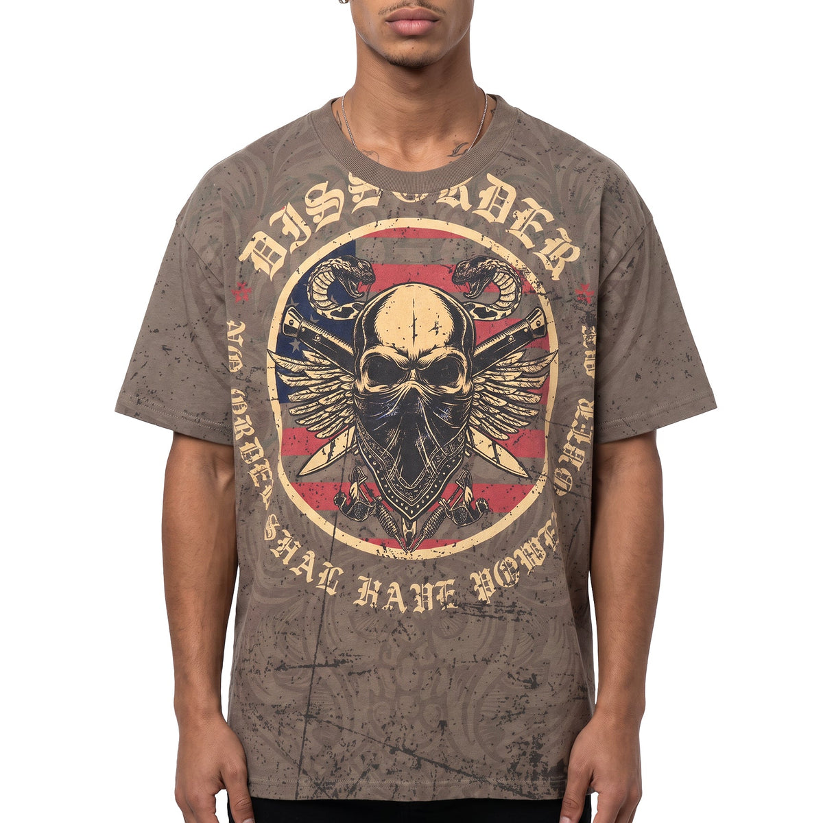 No power over me tee by Dissorder, view 6