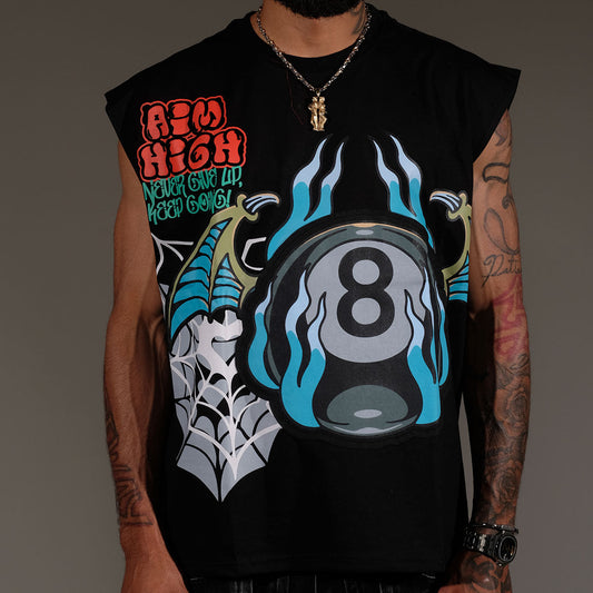 Aim high sleeveless shirt Black by Genuine - 1