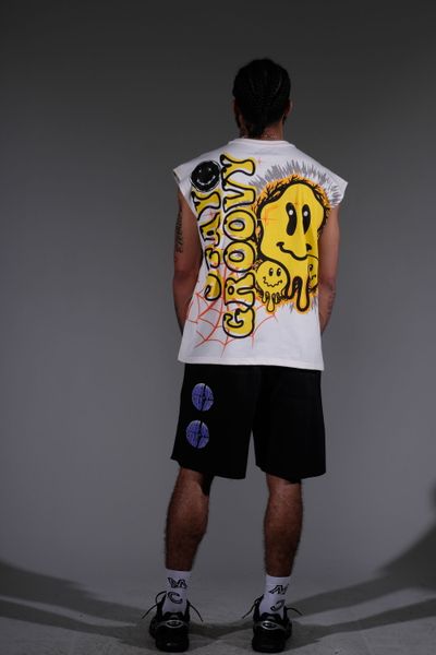 Still Groovy Sleeveless Shirt by Genuine, view 3