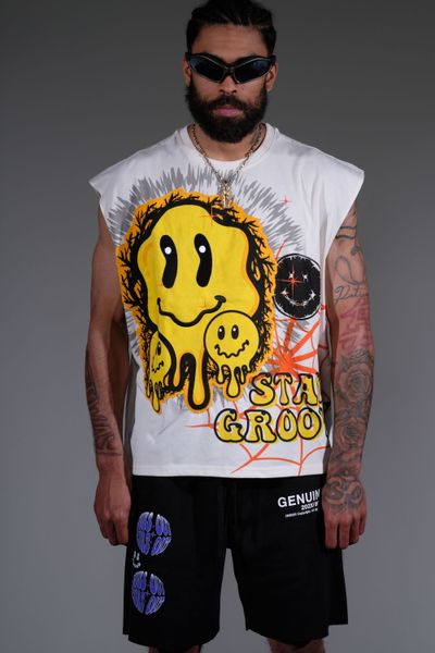 Still Groovy Sleeveless Shirt by Genuine, view 4