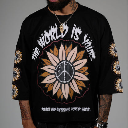 Peace and blessings tshirt Black by Genuine - 1