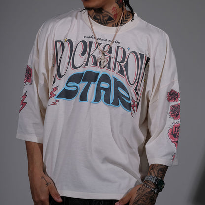 Rock & roll star tshirt Natural by Genuine - 1