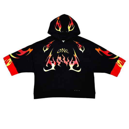One love short sleeve hoodie Black by Genuine - 1