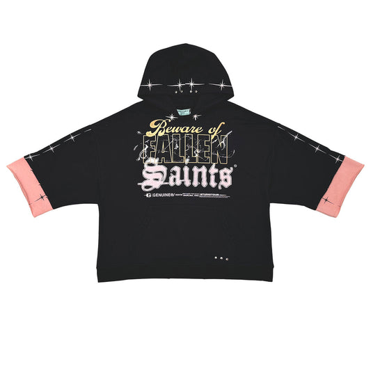 Beware short sleeve hoodie Black by Genuine - 1