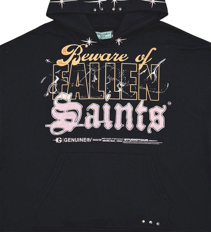 Beware short sleeve hoodie Black by Genuine - 3