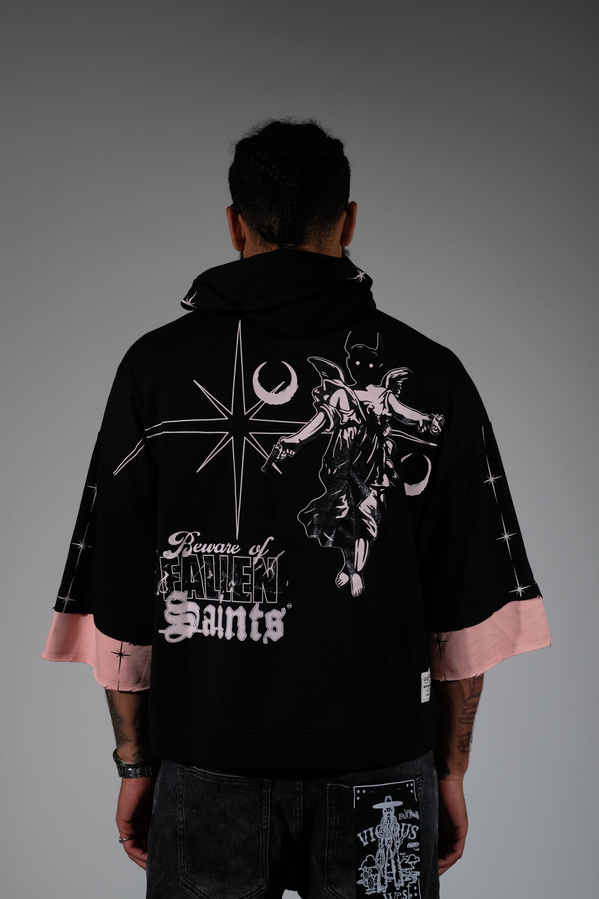 Beware short sleeve hoodie Black by Genuine - 3_2