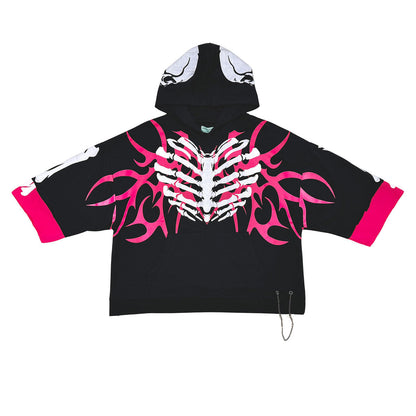 Xray short sleeve hoodie Black by Genuine - 1