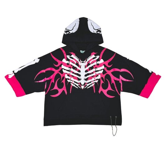 Xray short sleeve hoodie Black by Genuine - 1