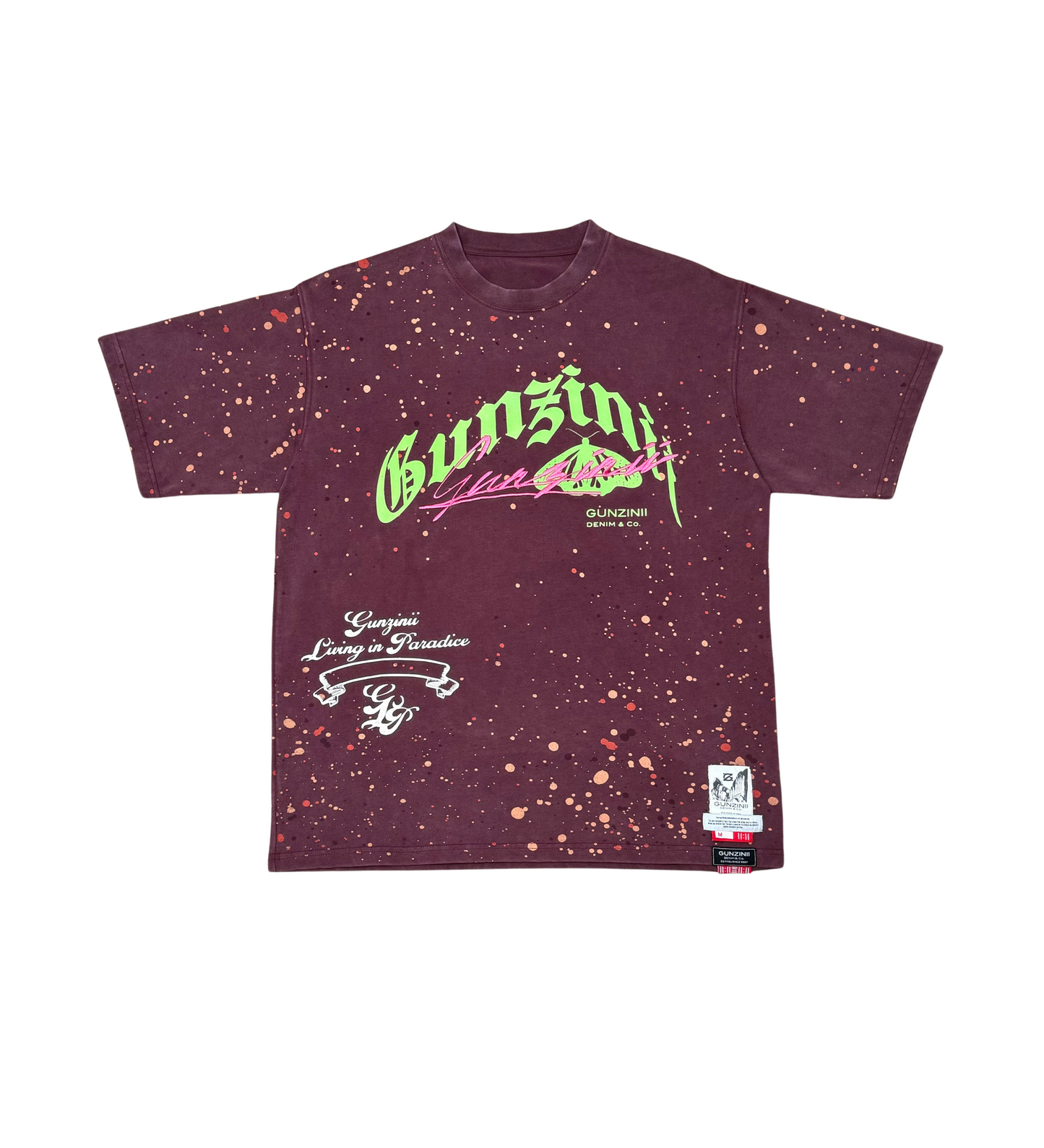 Living in paradise zinii splatter tee