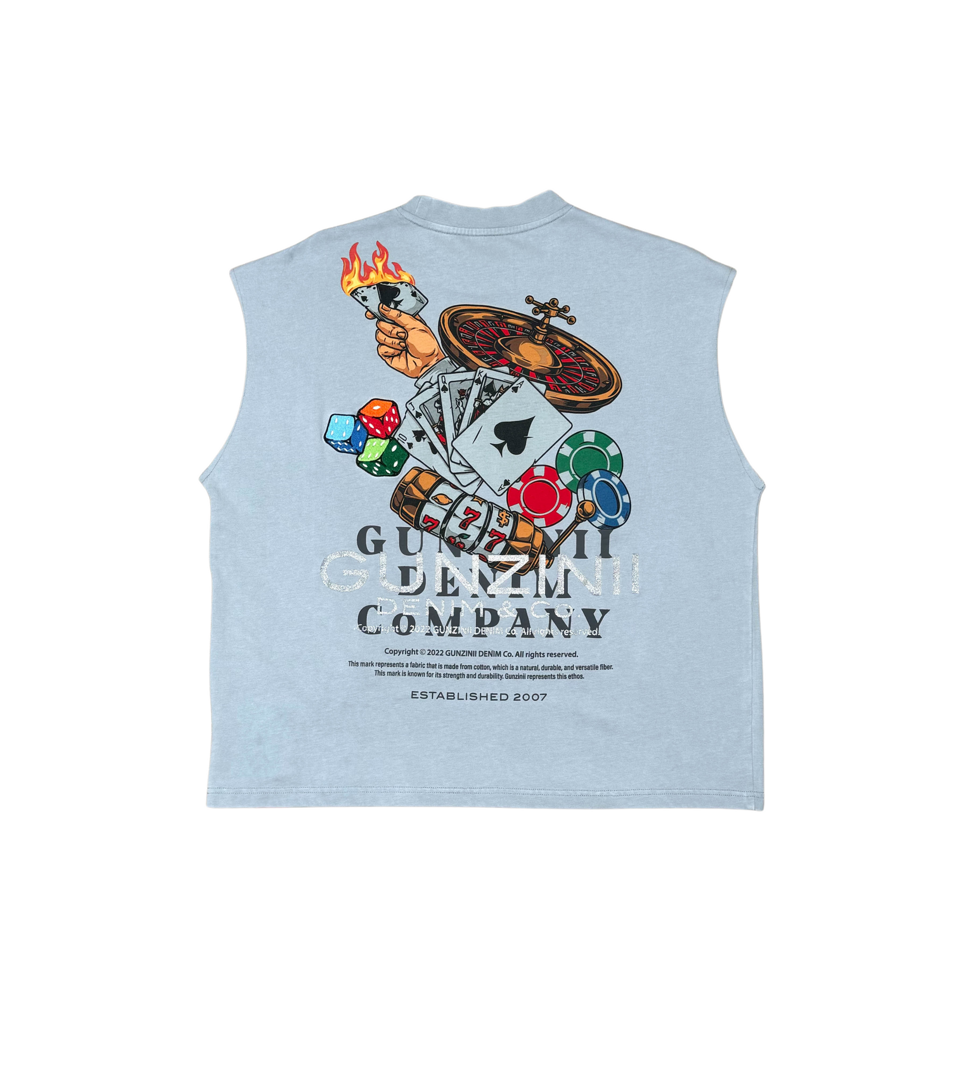 Gunzinii Rolling Dice Sleeveless Top Grey 1