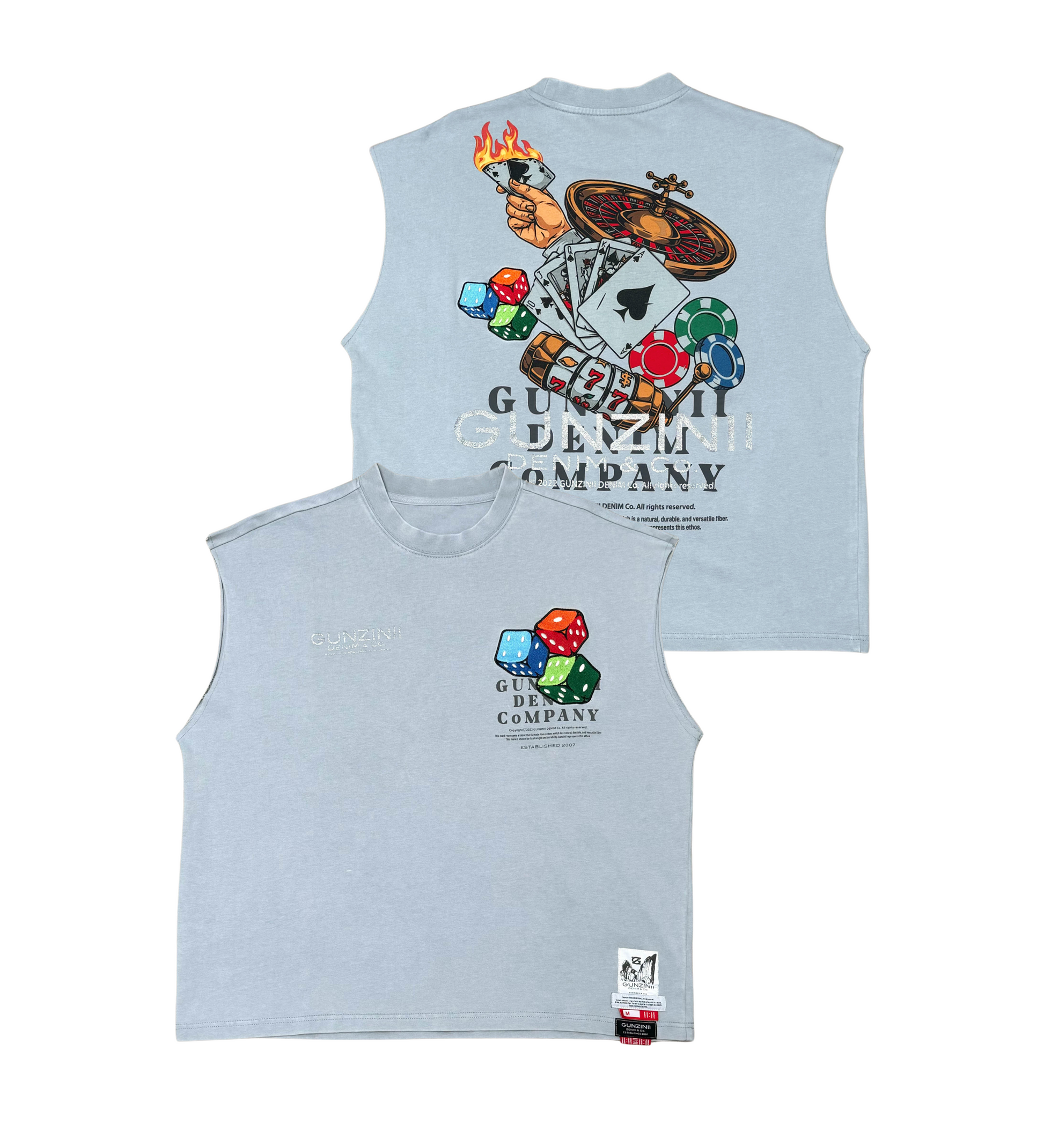 Gunzinii Rolling Dice Sleeveless Top Grey 5
