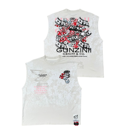 Gunzinii Money Dice Sleeveless Top Natural 5
