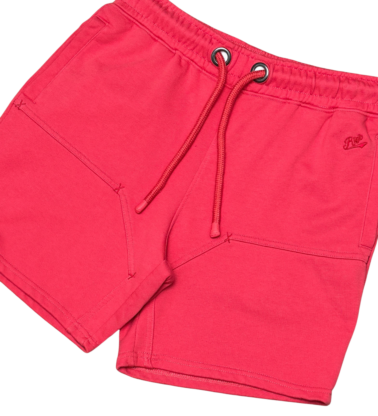 Red tag french terry shorts