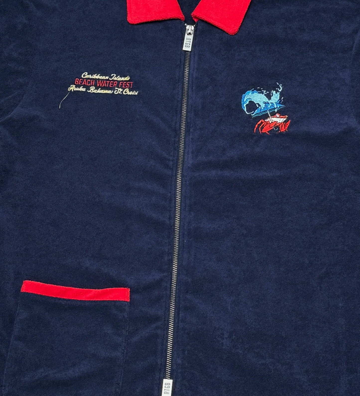 Rtgb zip up terry top