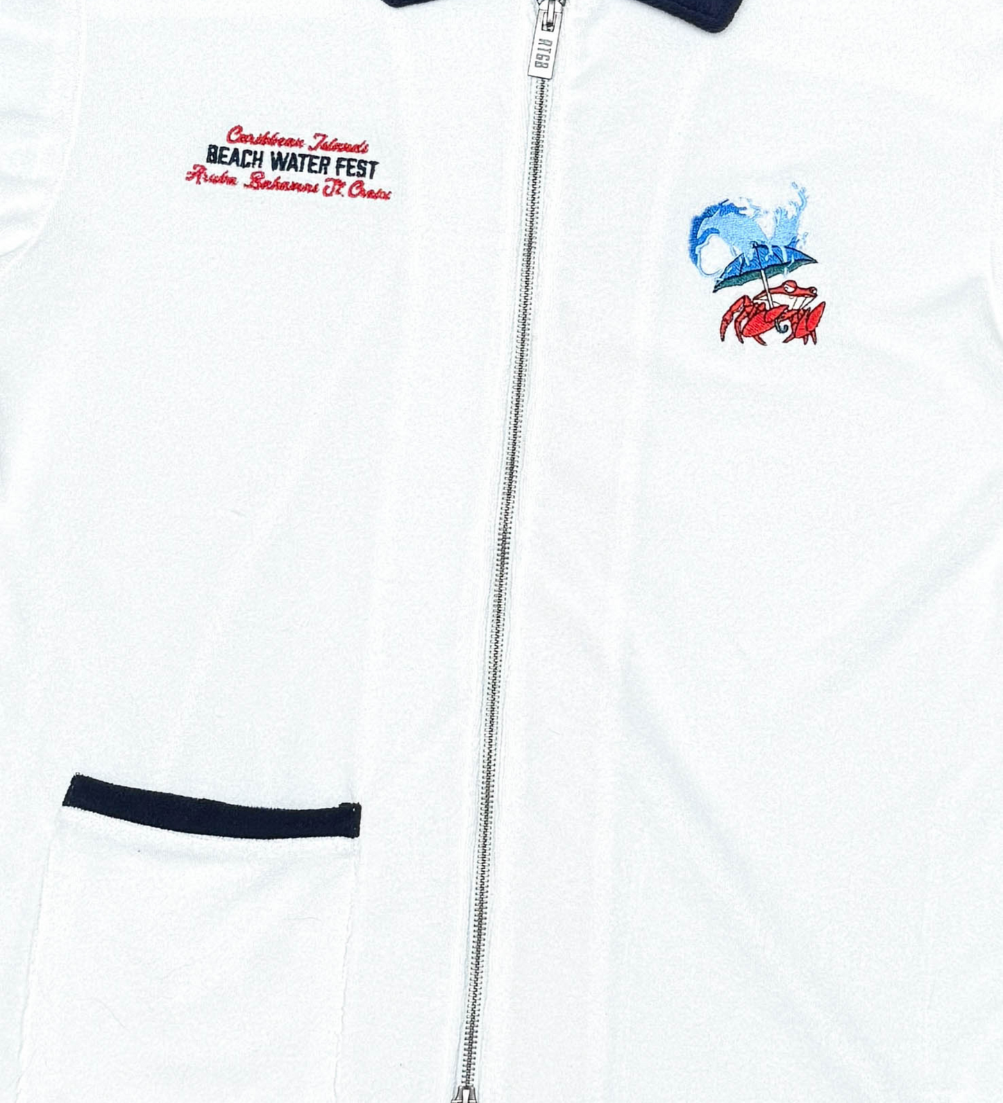 Rtgb zip up terry top