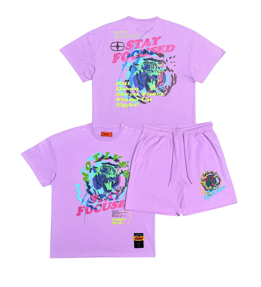 Stay focused tiger tshirt short set