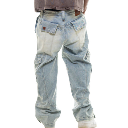 Baggy Denim Cargo Jeans