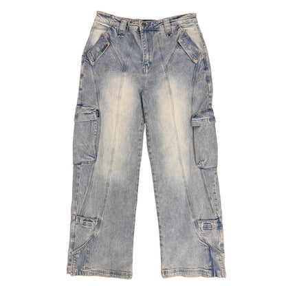 Baggy Denim Cargo Jeans