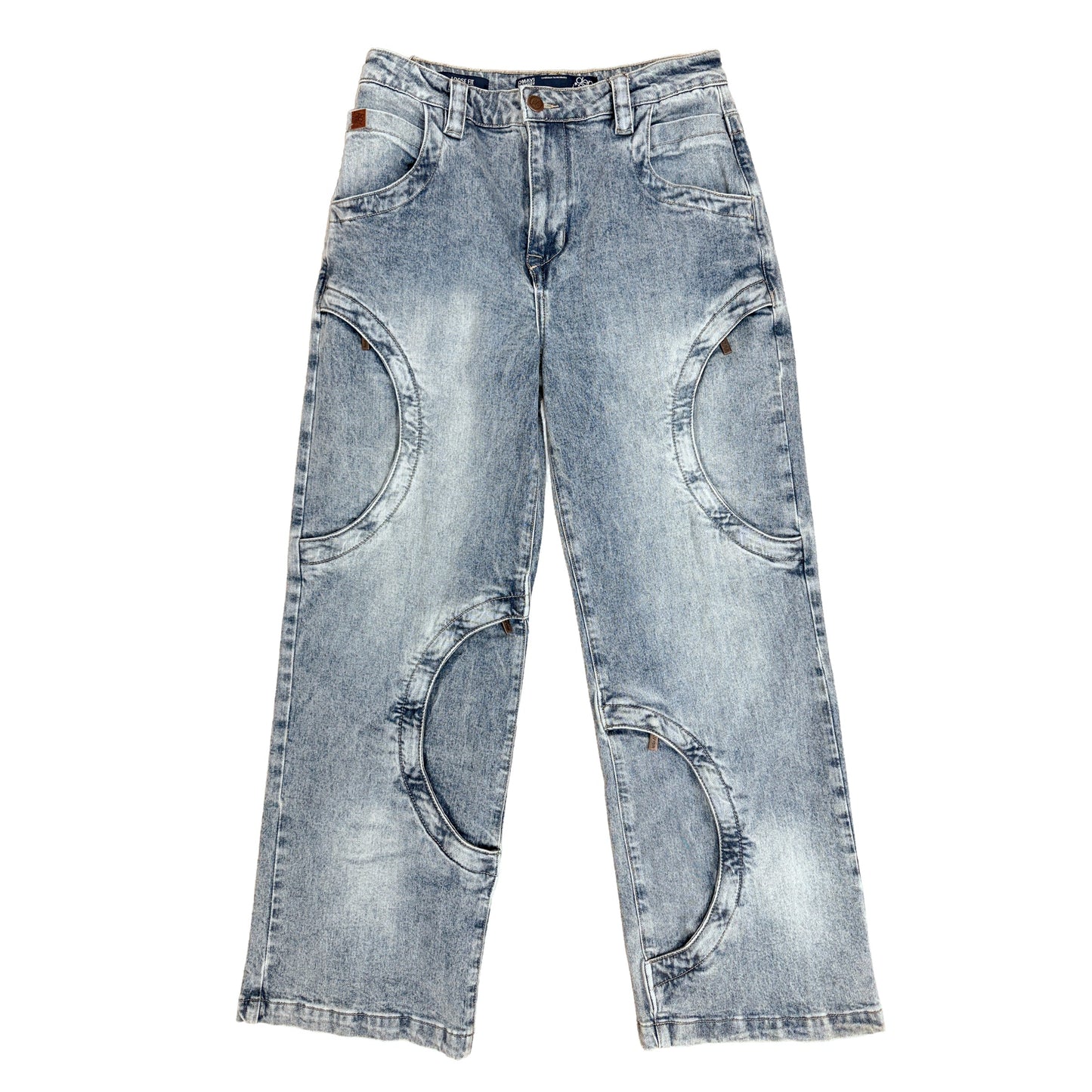 Baggy Round Pocket Denim Jeans