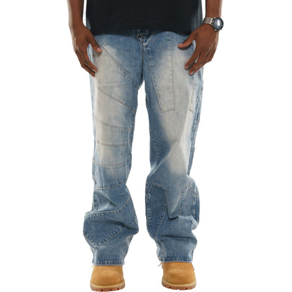 Baggy Panel Denim Jeans