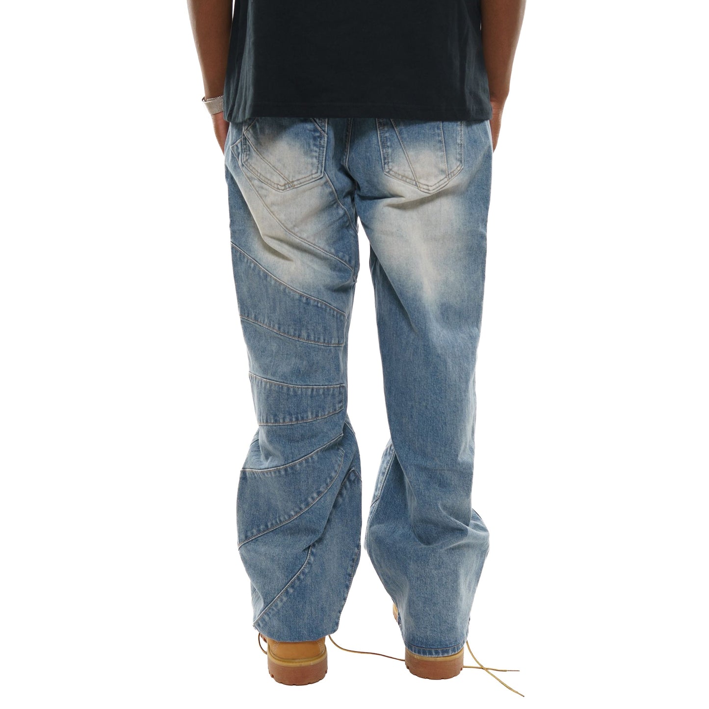 Baggy Panel Denim Jeans